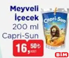 CAPRİ-SUN MEYVELİ İÇECEK MEYVE SUYU 200 ML indirimli fiyat CAPRİ-SUN MEYVELİ İÇECEK MEYVE SUYU 200 ML fiyat ve kampanya bilgisi